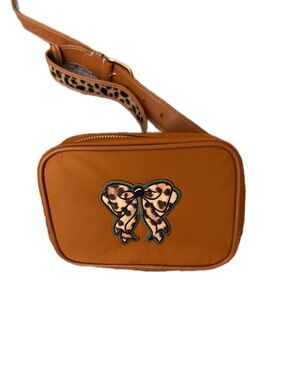 Stoney clover lane safari pouch belt bag  leopard strap nwt $141 bow